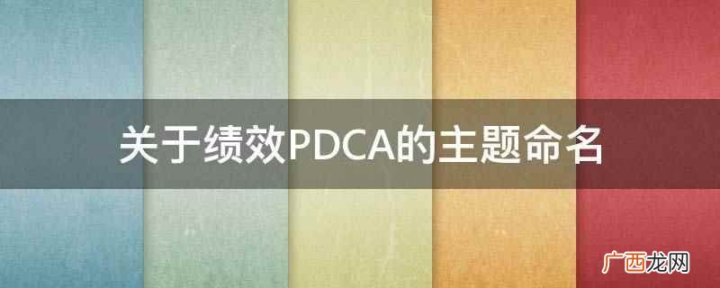 关于绩效PDCA的主题命名