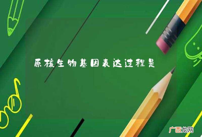 原核生物基因表达过程是
