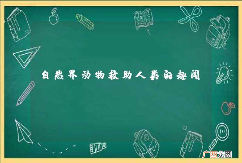 自然界动物救助人类的趣闻
