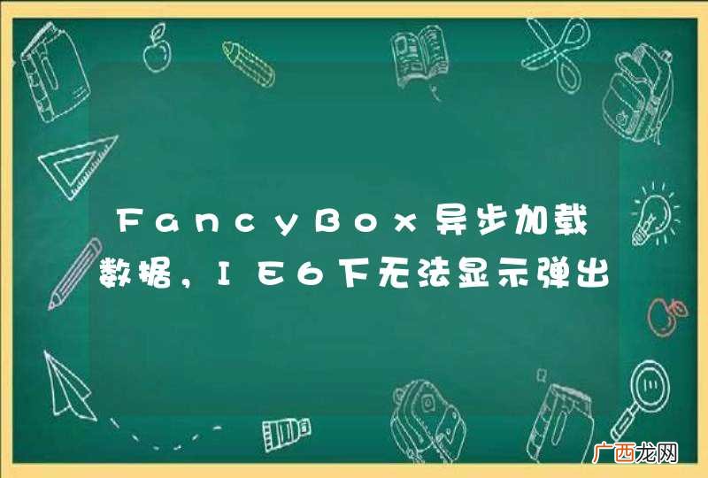 FancyBox异步加载数据，IE6下无法显示弹出层？