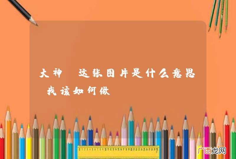 大神，这张图片是什么意思？我该如何做？