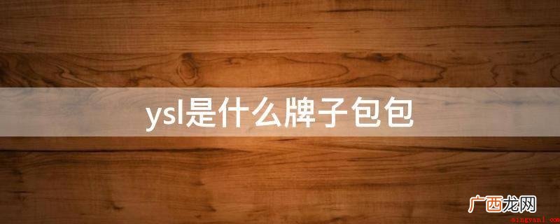 YSL,在中国称谓名字叫做杨树林,实际上也就是拼音字母的前三 ysl是什么牌子包包