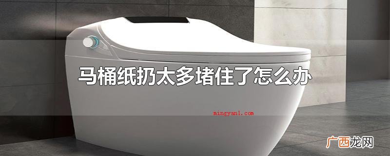 马桶纸扔过多塞住了该怎么办 马桶纸扔太多堵住了怎么办