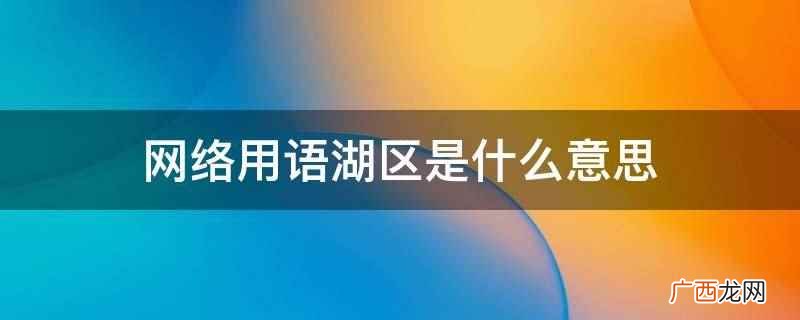 网络用语湖区的意思是说皇上你还记得大明湖畔的夏雨荷吗 网络用语湖区是什么意思