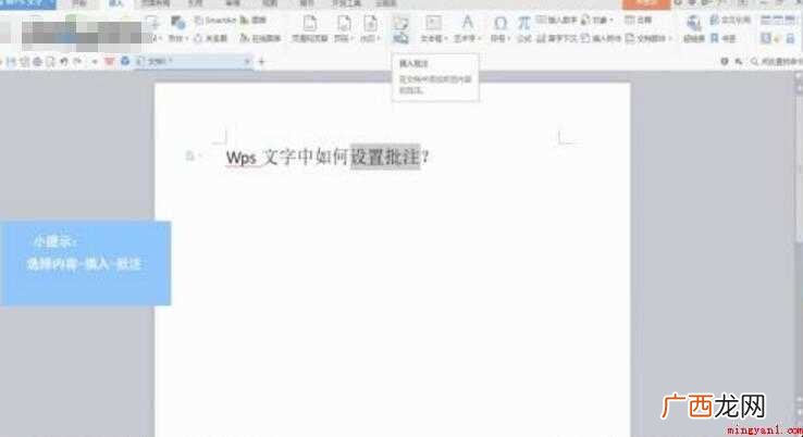 wps批注怎么设置内容 wps批注怎么设置