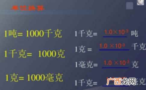 千克的定义就是国际千克原器的质量,几乎与一升的水等重 1000千克等于多少吨