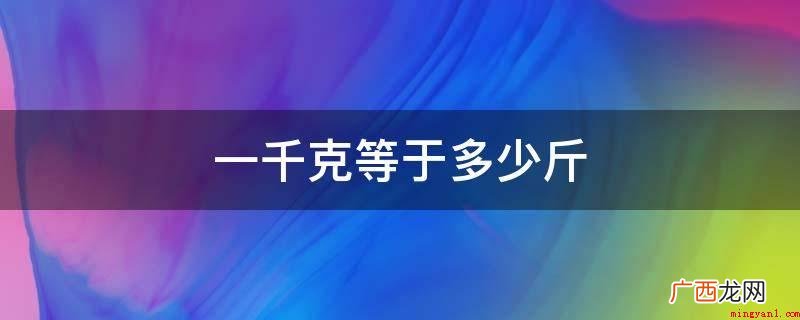 国际单位制的七个基本单位 一千克等于多少斤