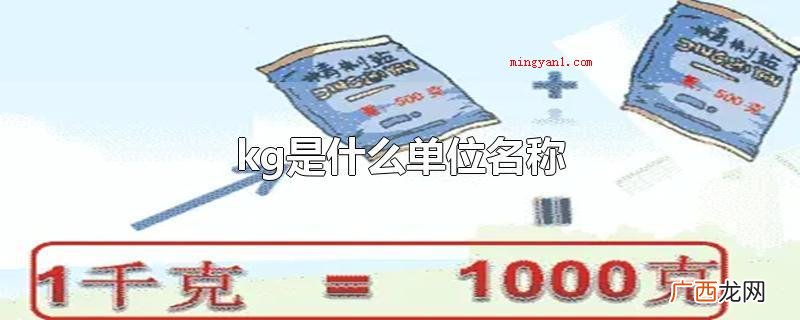 kg是什么单位名字 Kg是公英制数量单位 kg是什么单位名称