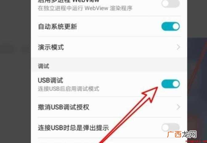 usb调试开关在哪里
