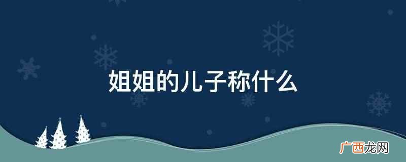 如果你是男的,姐姐的孩子你称为外甥或外甥女,他们叫你舅舅,叫 姐姐的儿子称什么