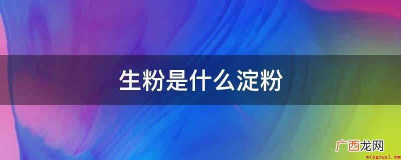 生粉是啥 麦子淀粉的主要用途 生粉是什么淀粉