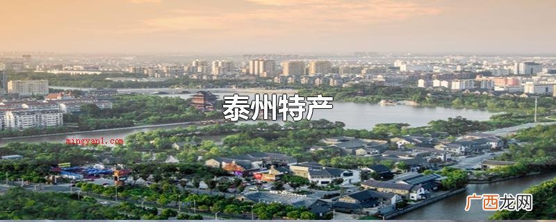 泰州特色产品有哪些? 泰州特产