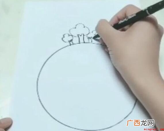 The World Earth Day 全球地球上日保护地 保护地球简笔画怎么画