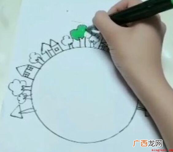 The World Earth Day 全球地球上日保护地 保护地球简笔画怎么画