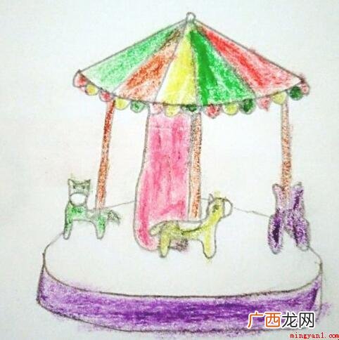 旋转木马简笔画怎么画? 旋转木马简笔画怎么画