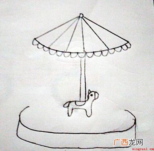 旋转木马简笔画怎么画? 旋转木马简笔画怎么画