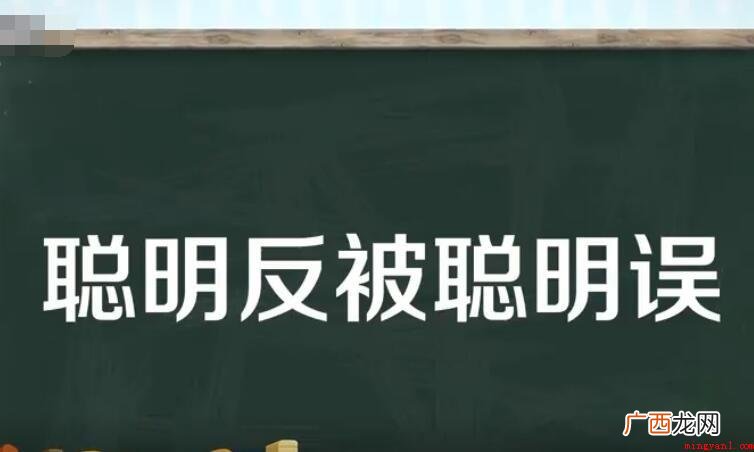 聪明反被聪明误的意思是什么