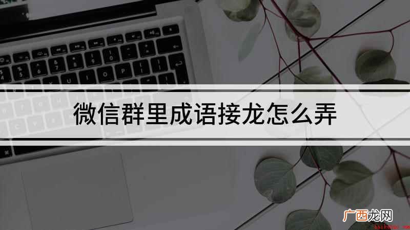 微信接龙怎么操作 微信群里成语接龙怎么弄
