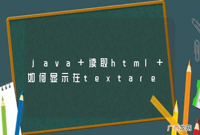 java 读取html 如何显示在textare