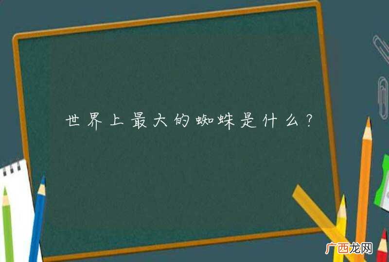 世界上最大的蜘蛛是什么?