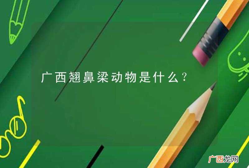 广西翘鼻梁动物是什么？