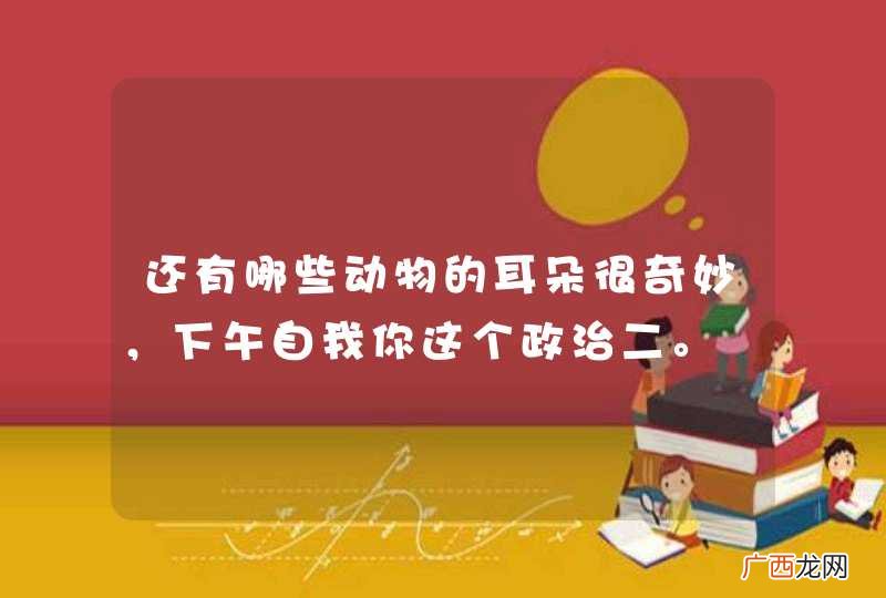 还有哪些动物的耳朵很奇妙，下午自我你这个政治二。