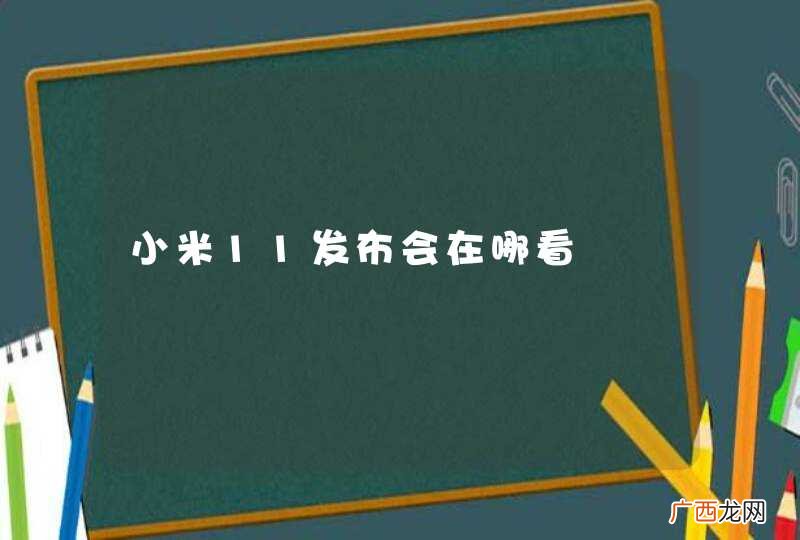 小米11发布会在哪看