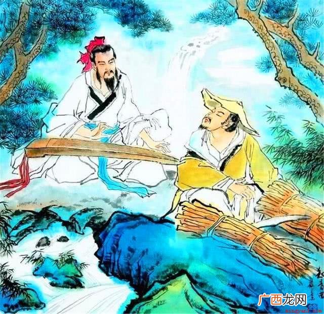 高山流水的主人公是楚国时期著名的琴师俞伯牙和毫不起眼的樵夫钟