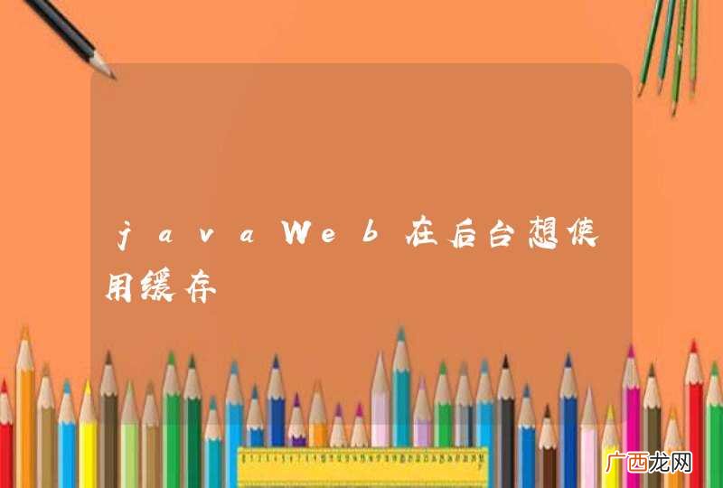 javaWeb在后台想使用缓存