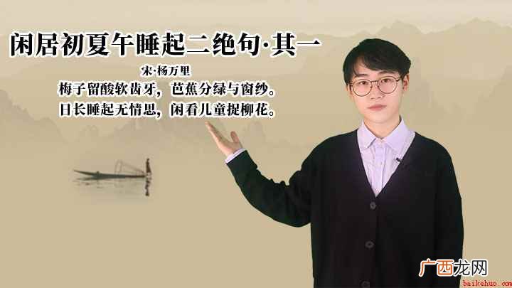 杨万里《闲居初夏午睡起二绝句·其一》讲解、赏析