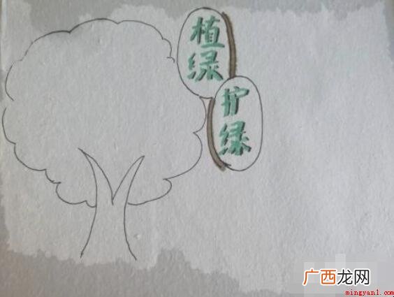 植绿护绿手抄报怎么画
