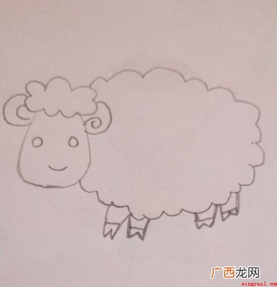 小绵羊简笔画怎么画