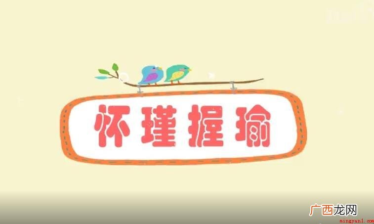 怀瑾握瑜是什么意思