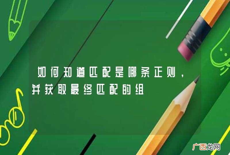 如何知道匹配是哪条正则，并获取最终匹配的组
