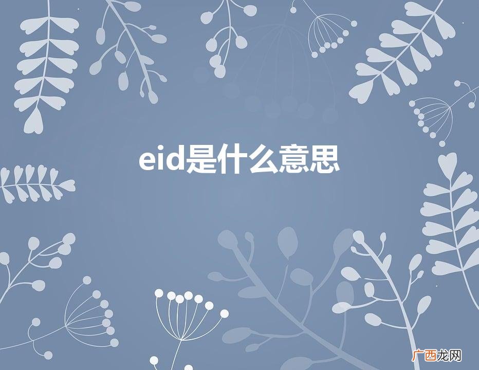 eid是什么意思（ed是什么意思)