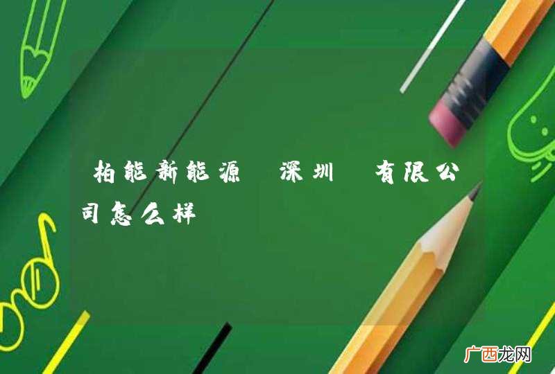 深圳 柏能新能源有限公司怎么样？
