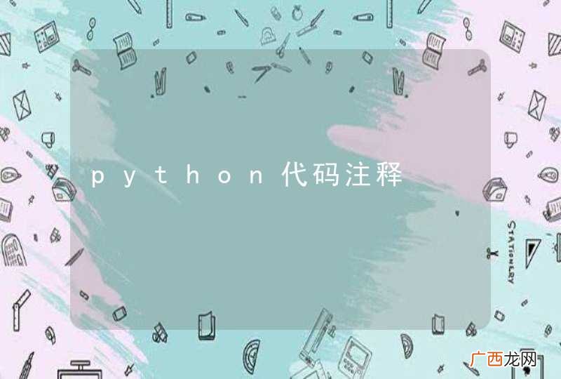 python代码注释