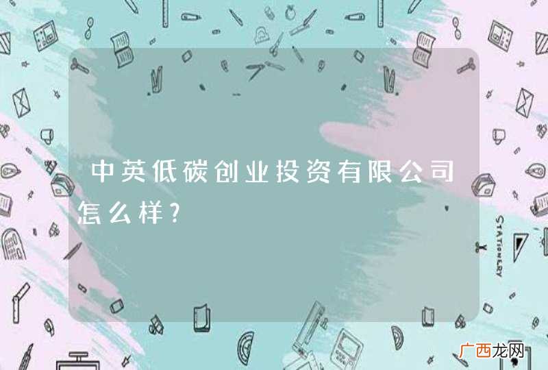 中英低碳创业投资有限公司怎么样？