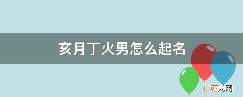 亥月丁火男怎么起名
