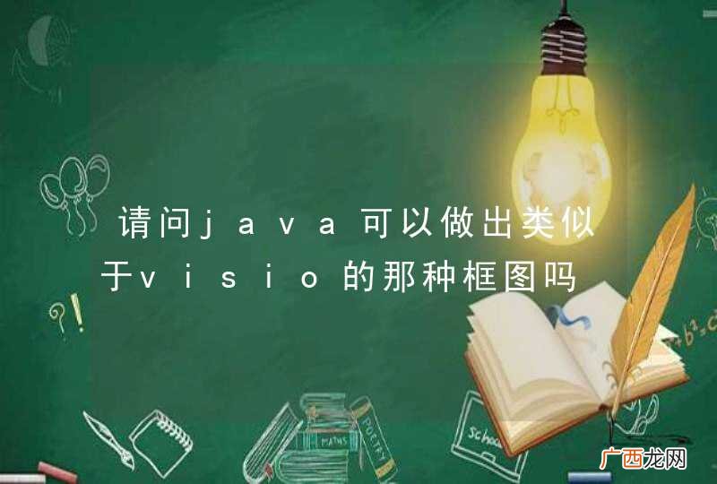 请问java可以做出类似于visio的那种框图吗