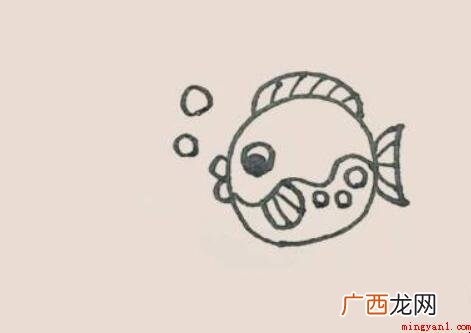 河豚怎么画
