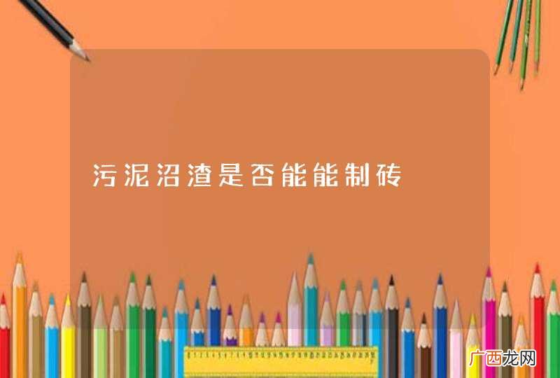 污泥沼渣是否能能制砖