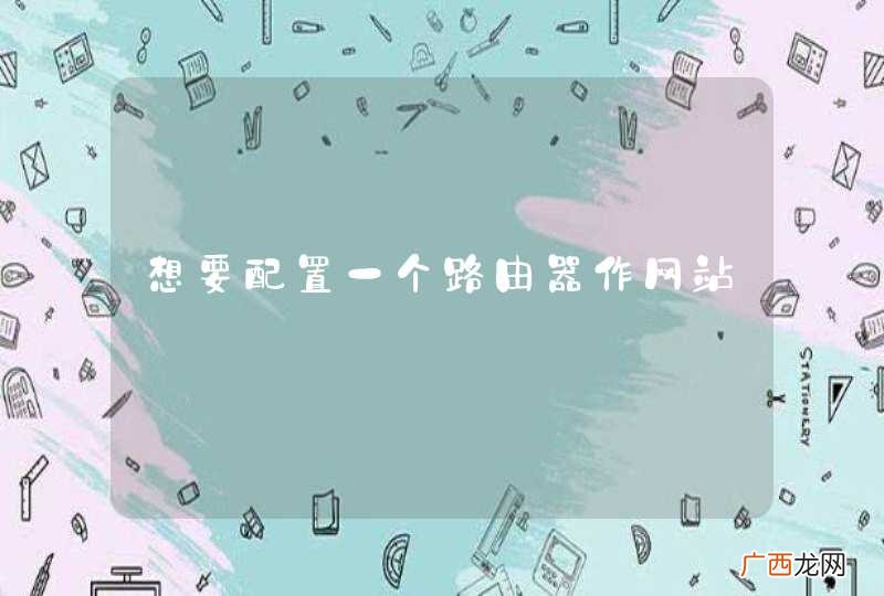 想要配置一个路由器作网站