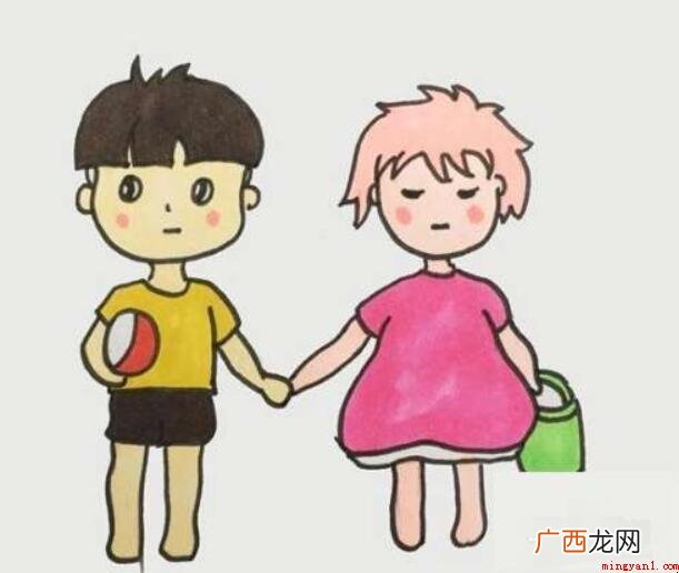 波妞和宗介简笔画怎么画