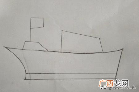 画小船怎么画,轮船的简笔画法？