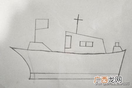 画小船怎么画,轮船的简笔画法？
