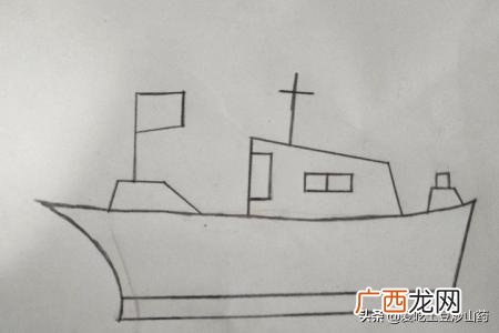 画小船怎么画,轮船的简笔画法？