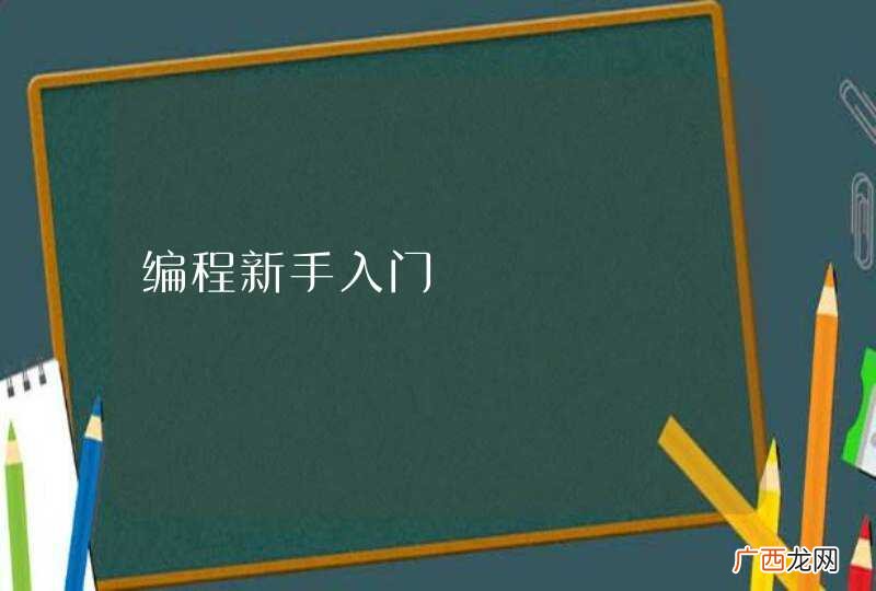 编程新手入门