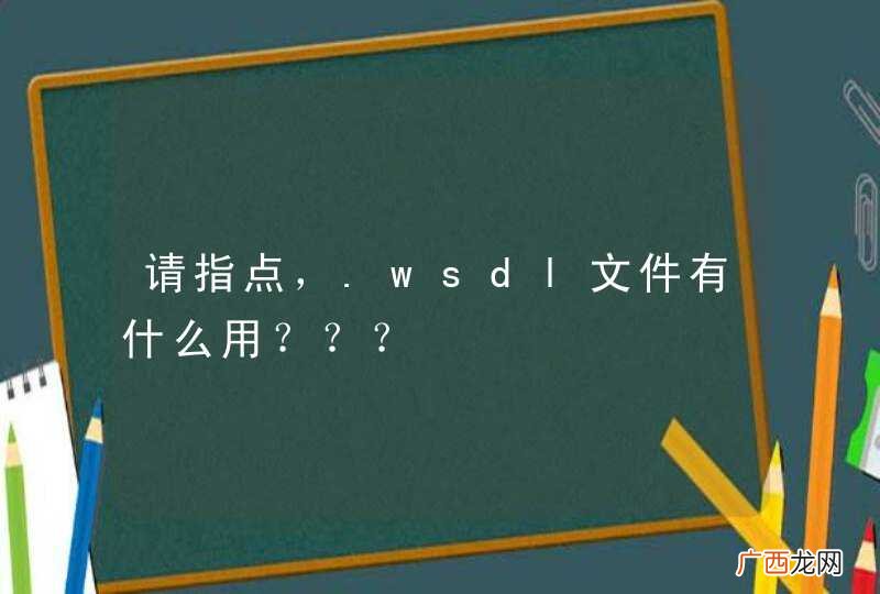 请指点，.wsdl文件有什么用？？？