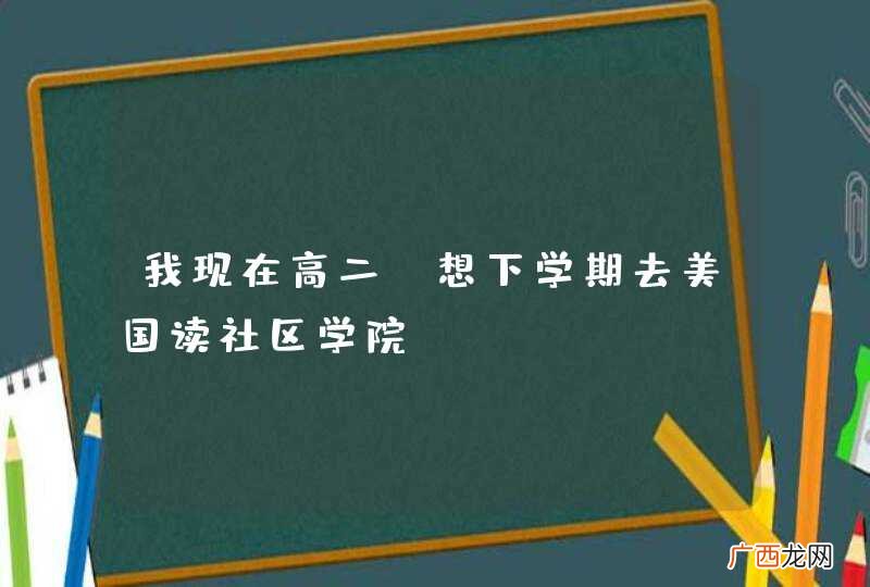 我现在高二，想下学期去美国读社区学院